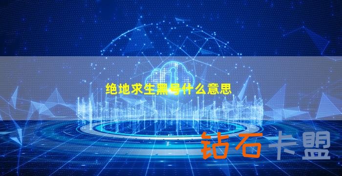 绝地求生黑号可以被认为是游戏中的一种象征吗（它的价值